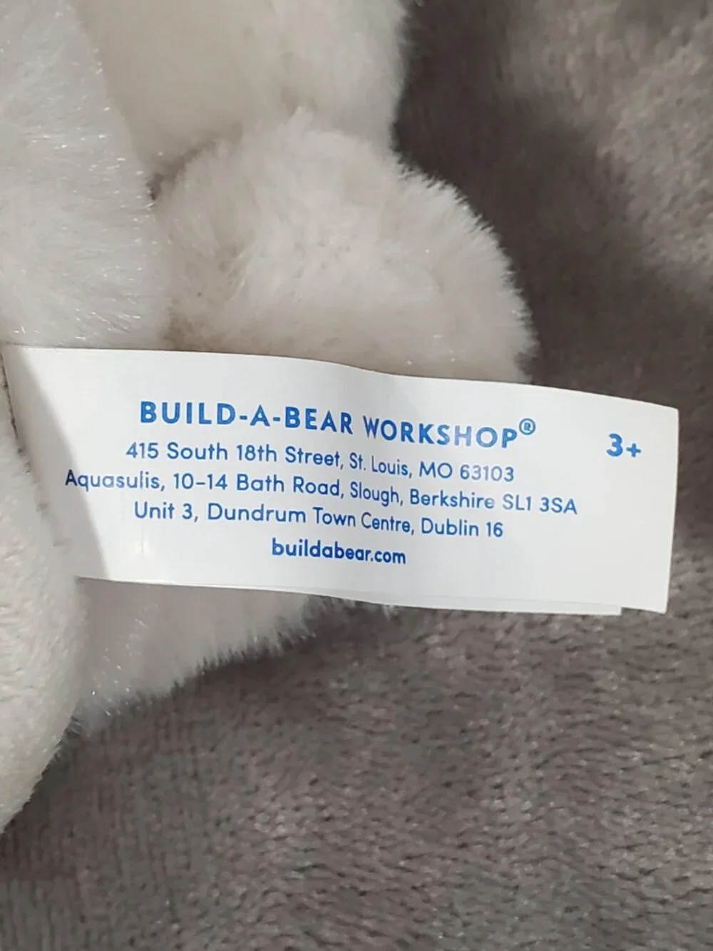 Build A Bear Mini Beans Sky Puppy Moth White Mothman Bear Plush Toy NEW